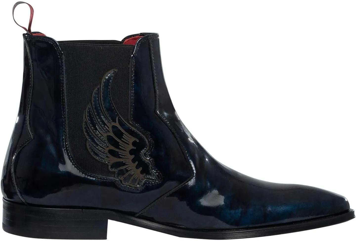 Men's Wings Leather Chelsea Boots, Blue Sunset