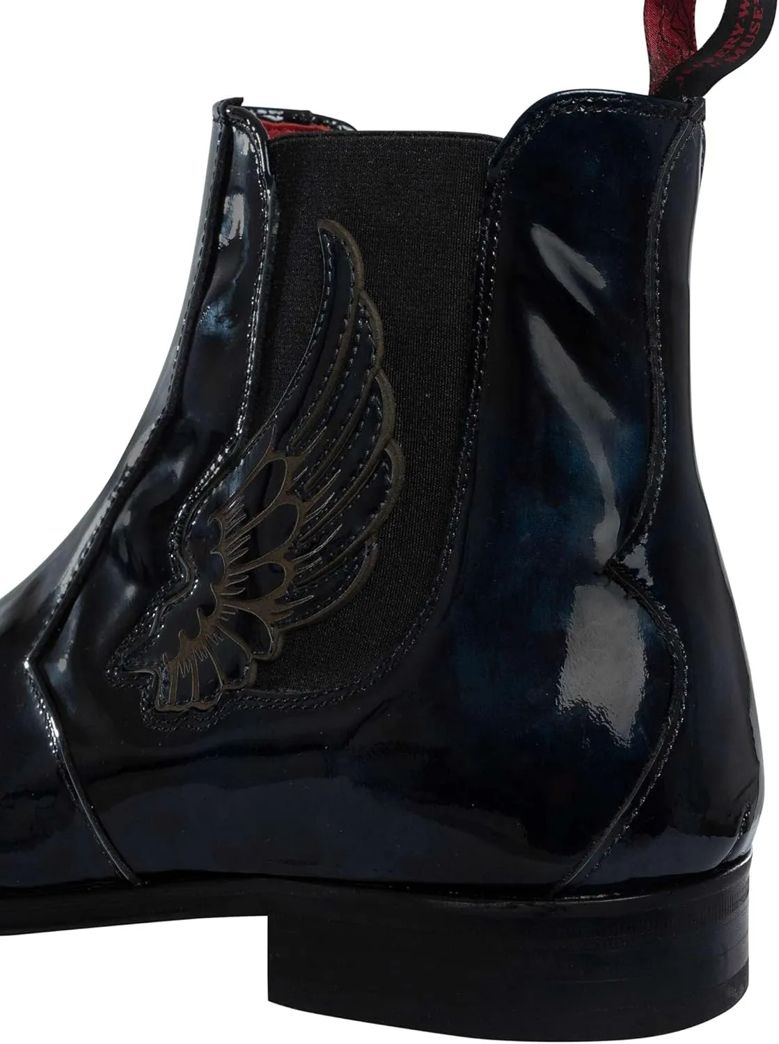 Men's Wings Leather Chelsea Boots, Blue Sunset