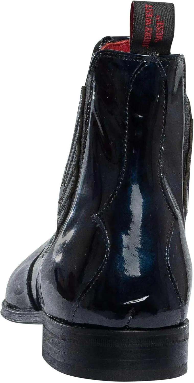 Men's Wings Leather Chelsea Boots, Blue Sunset