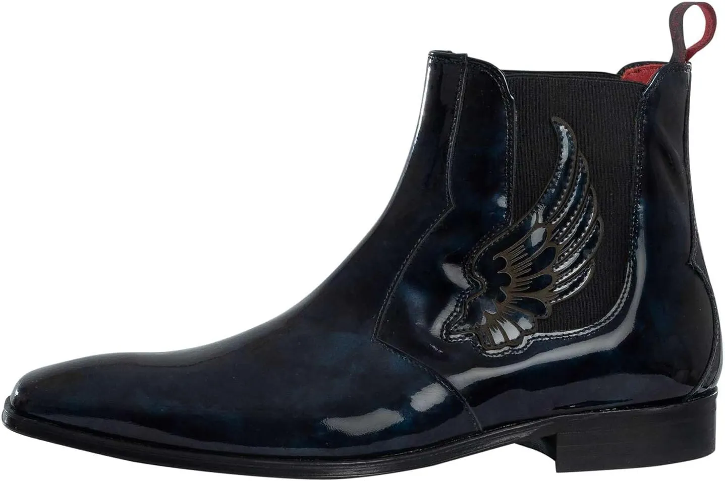 Men's Wings Leather Chelsea Boots, Blue Sunset