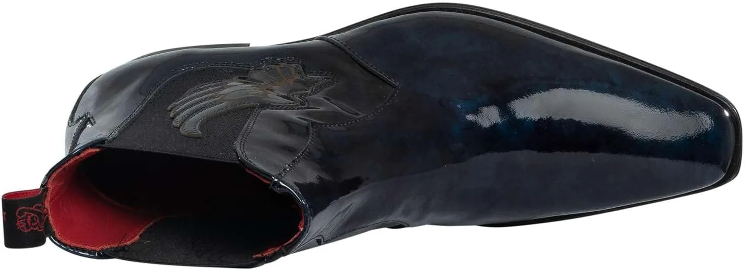 Men's Wings Leather Chelsea Boots, Blue Sunset