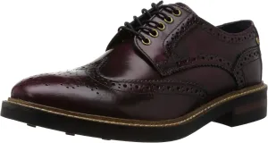 Mens Woburn Hi-Shine Lace up Casual Leather Shoes Bordo hi Shine Leather UK Size 11 (EU 45, US 12)