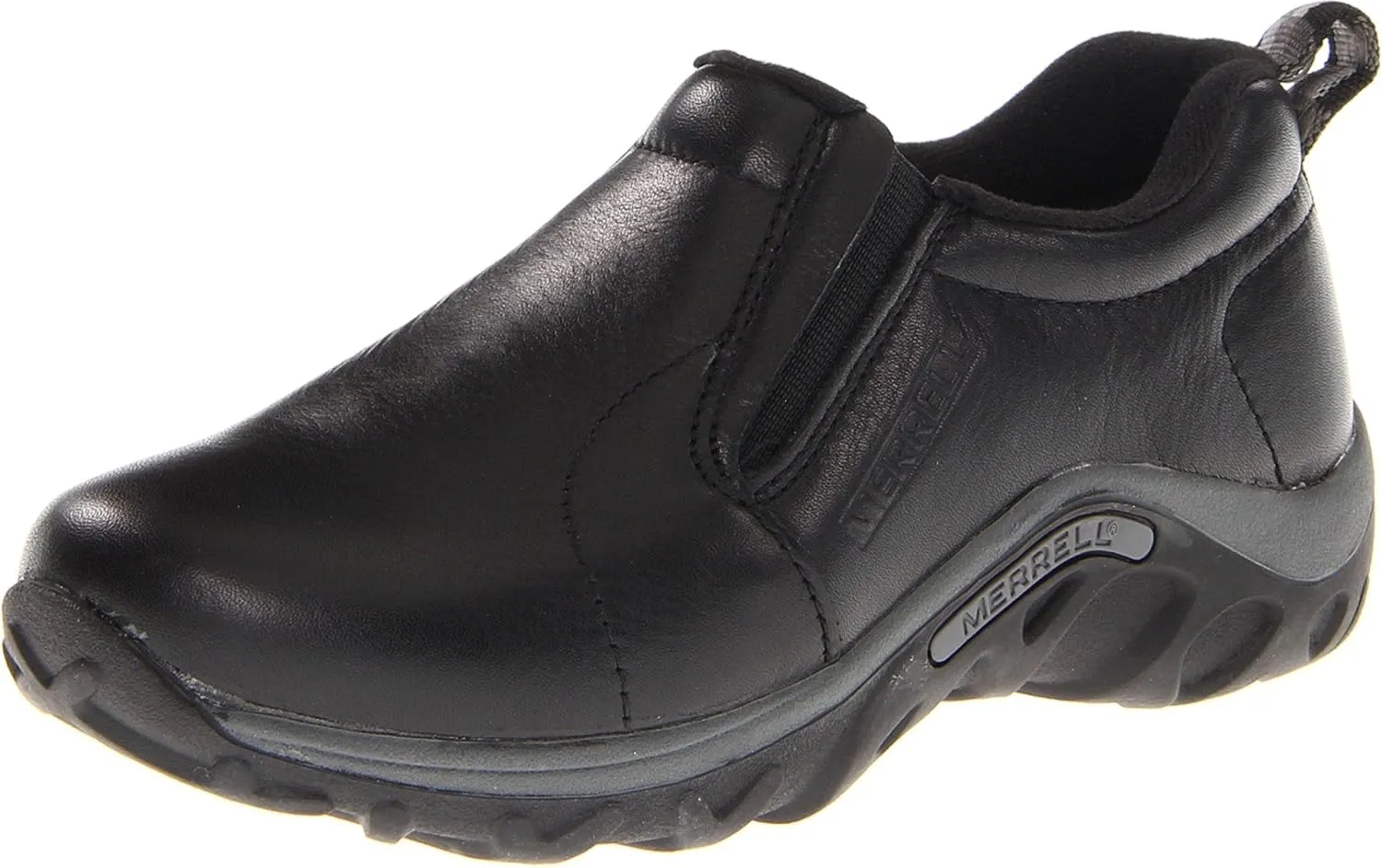 Merrell Jungle Moc Moccasin, Black Leather, 6 US Unisex Big Kid