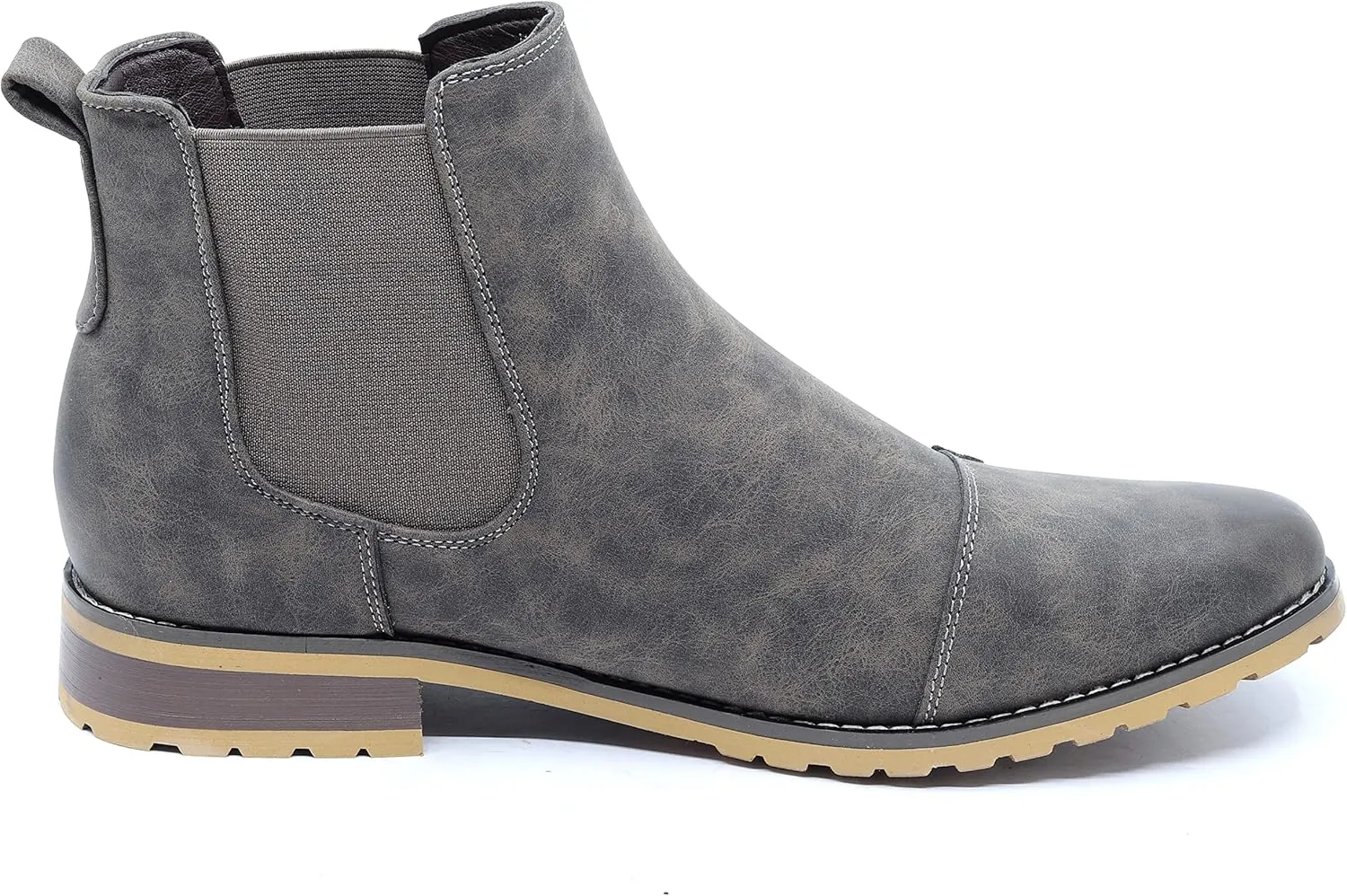 Metrocharm MC107 Men's Cap Toe Formal Dress Casual Ankle Chelsea Boot