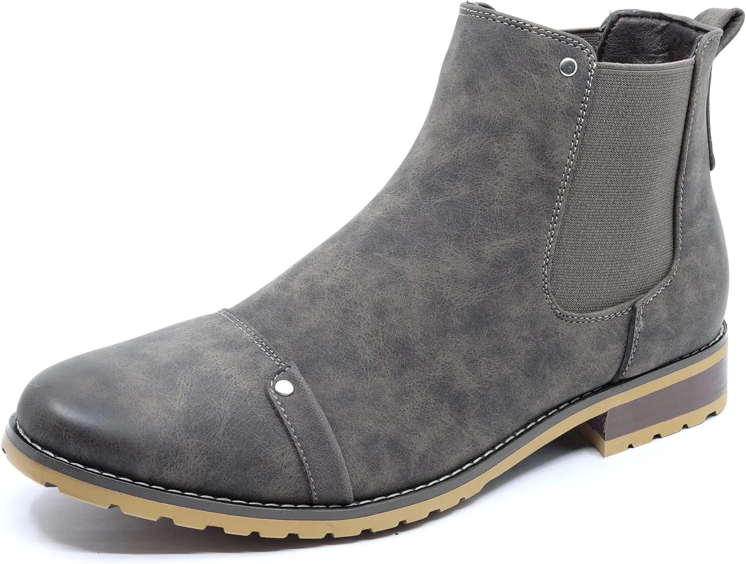 Metrocharm MC107 Men's Cap Toe Formal Dress Casual Ankle Chelsea Boot