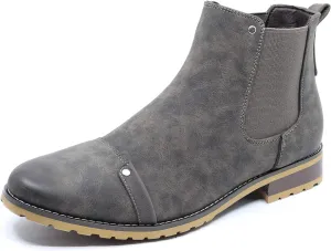 Metrocharm MC107 Men's Cap Toe Formal Dress Casual Ankle Chelsea Boot