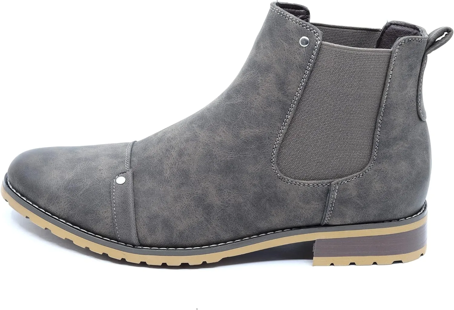 Metrocharm MC107 Men's Cap Toe Formal Dress Casual Ankle Chelsea Boot