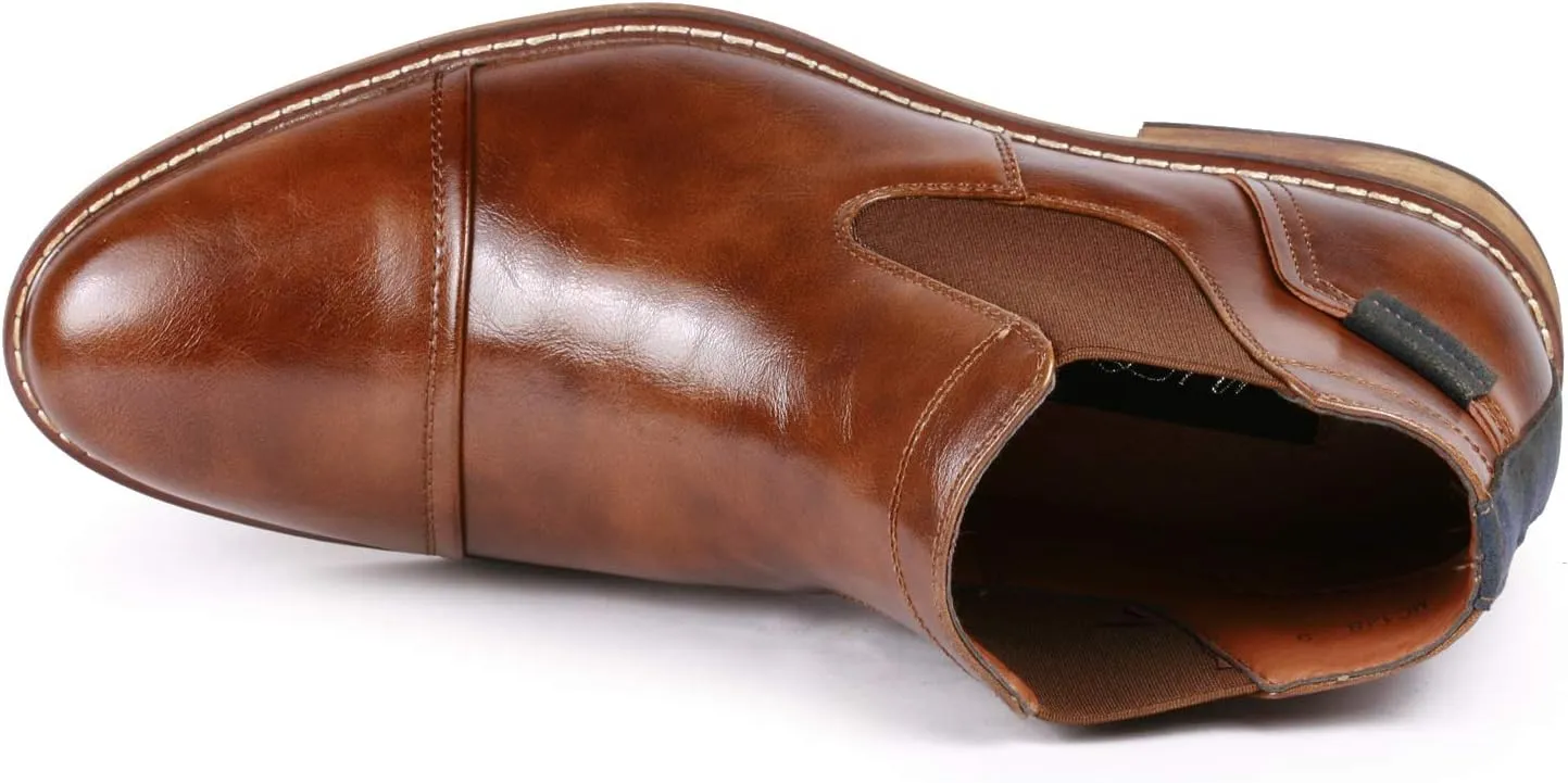 Metrocharm MC148 Men's Cap Toe Formal Dress Casual Ankle Chelsea Boot