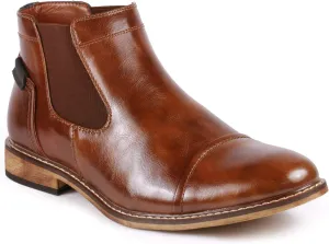 Metrocharm MC148 Men's Cap Toe Formal Dress Casual Ankle Chelsea Boot