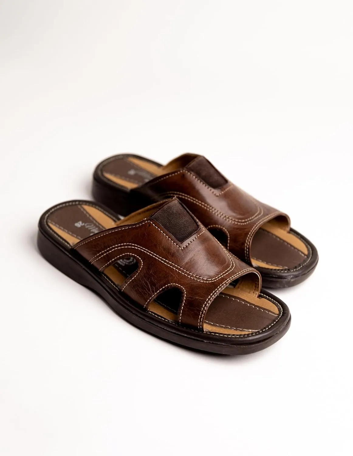 Mexico en la Piel Handmade Fisherman Leather Huaraches for Men - Moka Color, Open-Toe Slip-On, Breathable, Lightweight, Made in Mexico, Sizes 7US to 13US