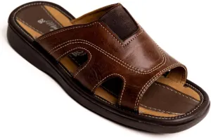 Mexico en la Piel Handmade Fisherman Leather Huaraches for Men - Moka Color, Open-Toe Slip-On, Breathable, Lightweight, Made in Mexico, Sizes 7US to 13US