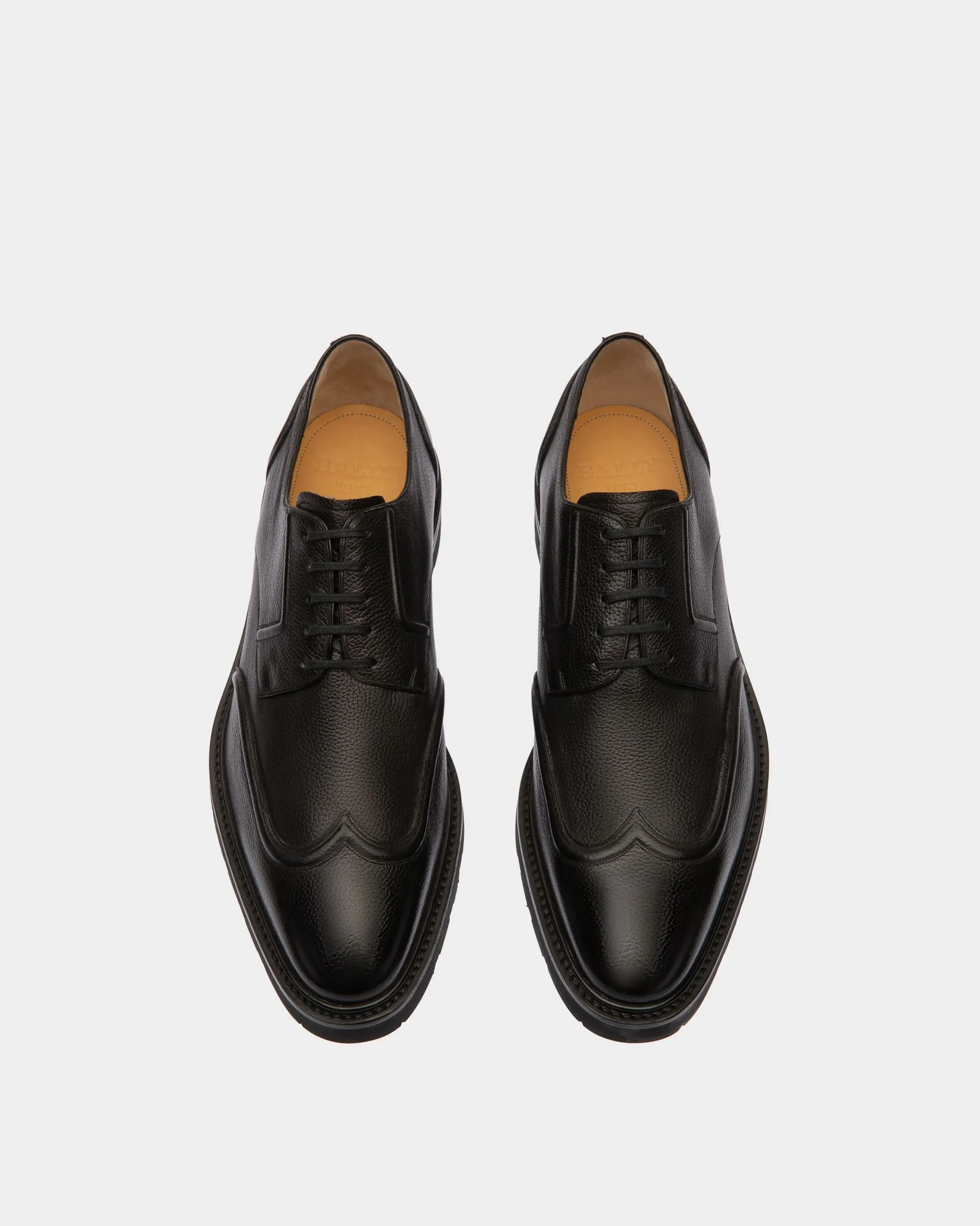 Mibion Leather Derbies In Black