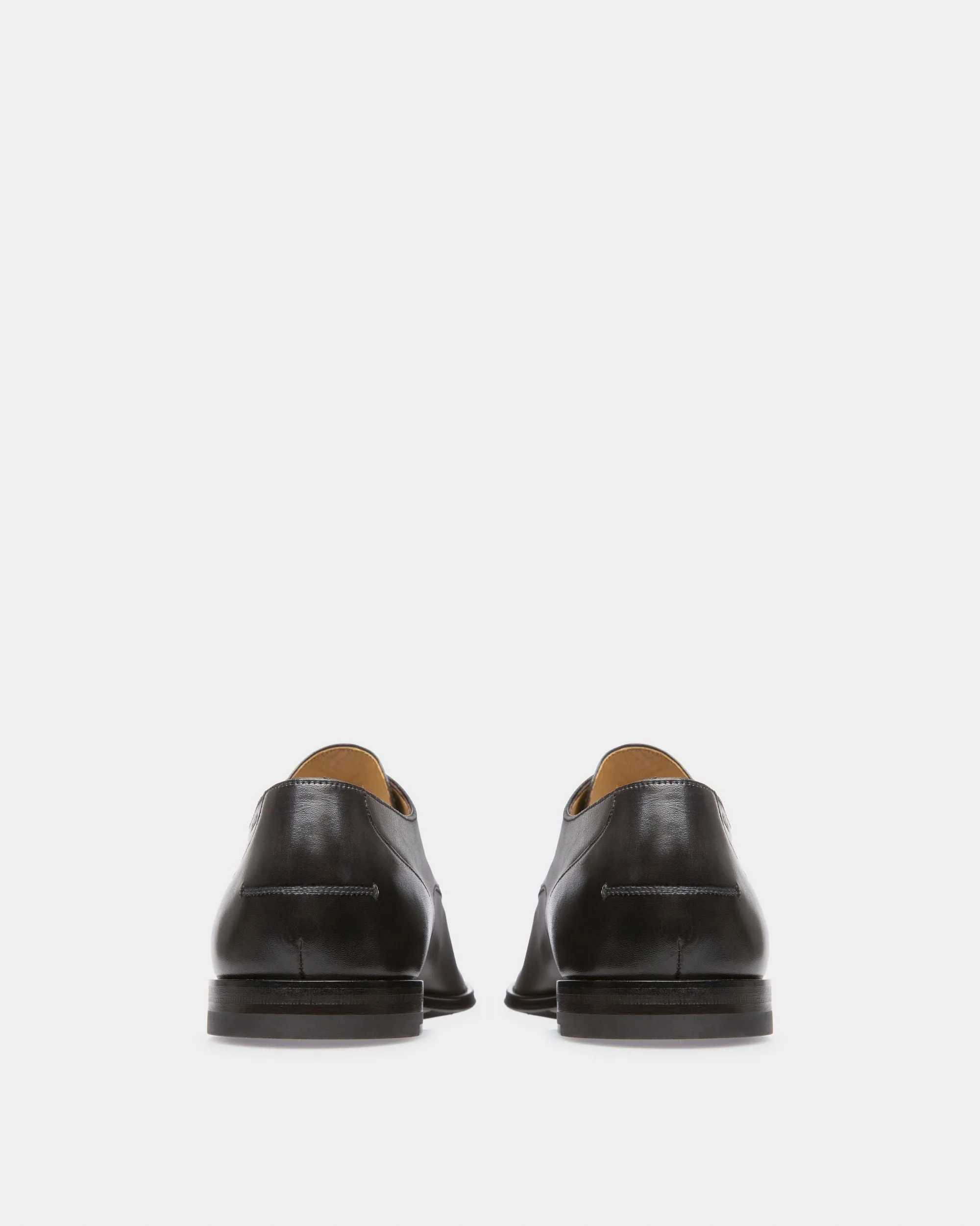 Mibion Leather Derbies In Black