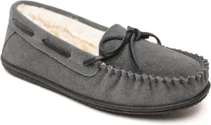 Minnetonka Women’s Camp Tie Moc — Cozy, Suede Moccasin Slippers for Women with Plush Pile Lining, Cushioned Footbed, and Durable Sole for Indoor & Outdoor Comfort