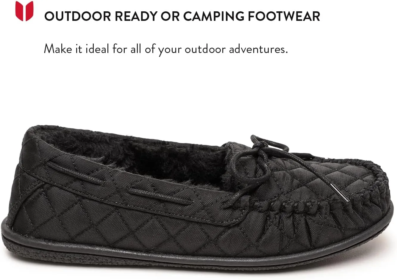 Minnetonka Women’s Camp Tie Moc — Cozy, Suede Moccasin Slippers for Women with Plush Pile Lining, Cushioned Footbed, and Durable Sole for Indoor & Outdoor Comfort