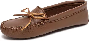 Minnetonka Women's Double Deerskin Soft Leather Sole Moccasin