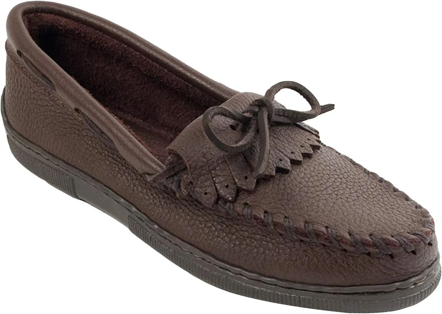 Minnetonka Women's Moosehide Fringed Kilty Moccasin