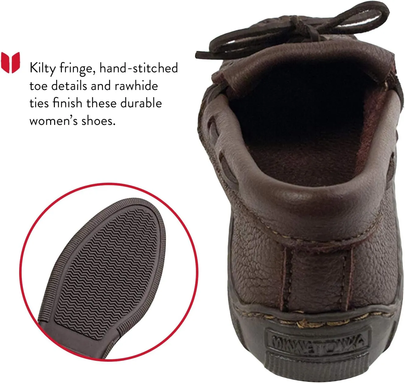 Minnetonka Women's Moosehide Fringed Kilty Moccasin