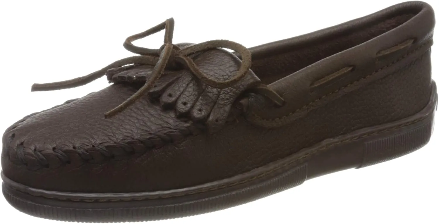 Minnetonka Women's Moosehide Fringed Kilty Moccasin