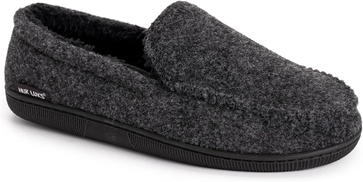 MUK LUKS men's Faux Wool Moccasin