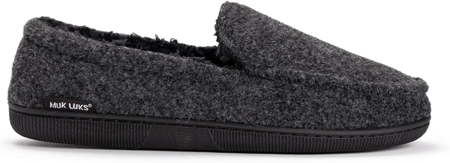 MUK LUKS men's Faux Wool Moccasin