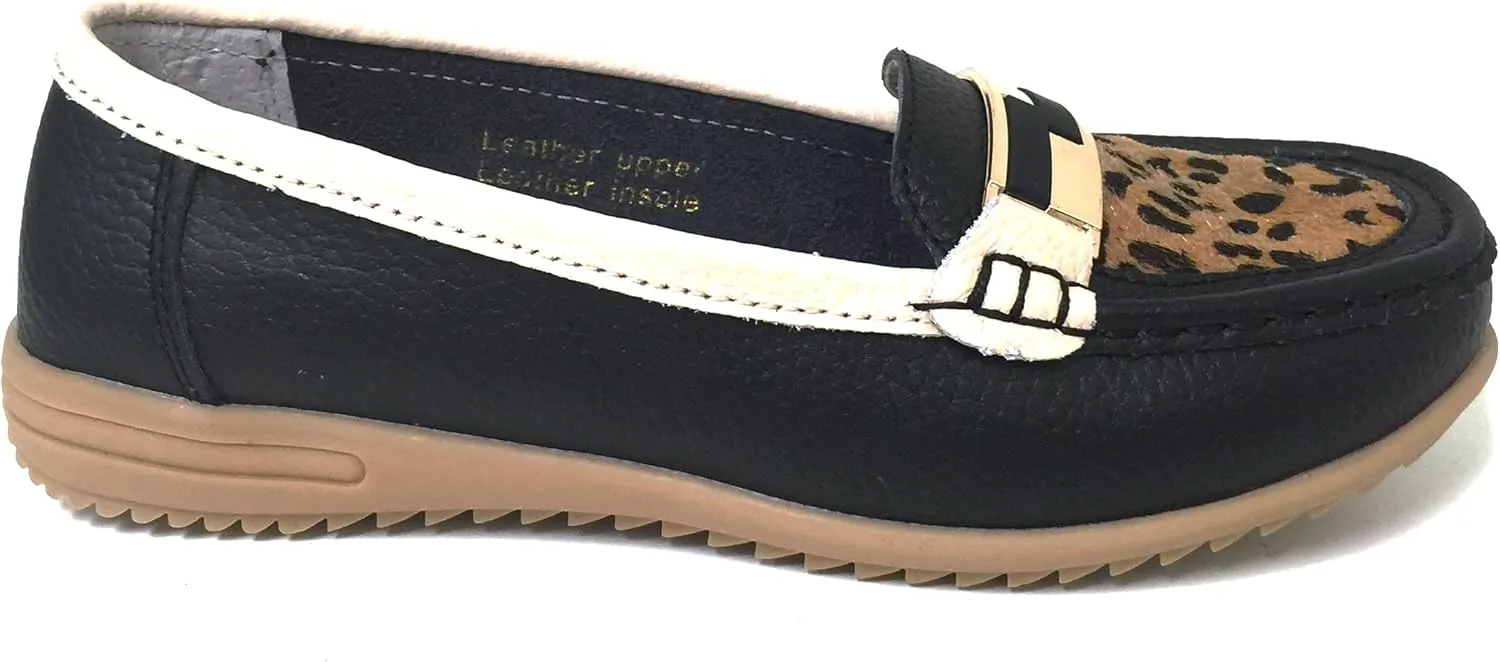 N-52 Women's Loafers Leather Casual Comfort Slip On Oxfords Deck Moc Sneaker Colors Moccasin Shoes