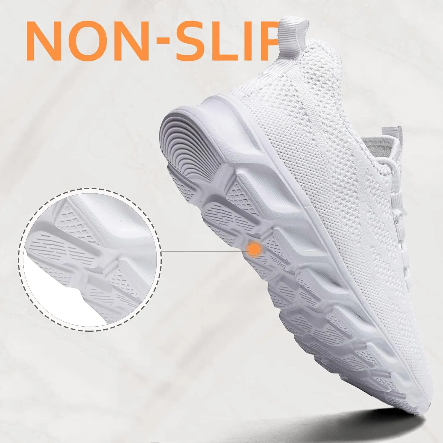 Oltyutc Mens Gym Running Shoes Slip-On Tennis Shoes Non Slip Breathable Workout Sneakers for Walking Jogging