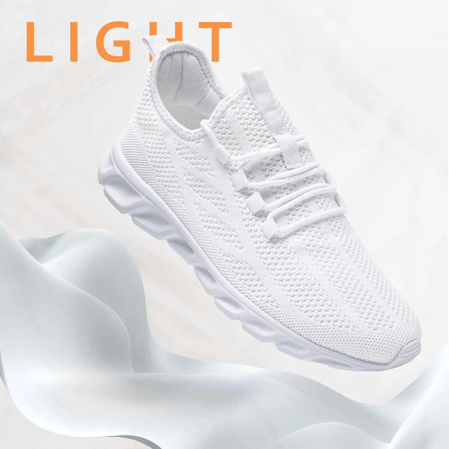 Oltyutc Mens Gym Running Shoes Slip-On Tennis Shoes Non Slip Breathable Workout Sneakers for Walking Jogging