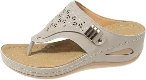 Orthopedic Sandals for Women, Women Summer Comfortable Sandals Arch Support Wedge Sandals 2025 Flip Flops Sandals