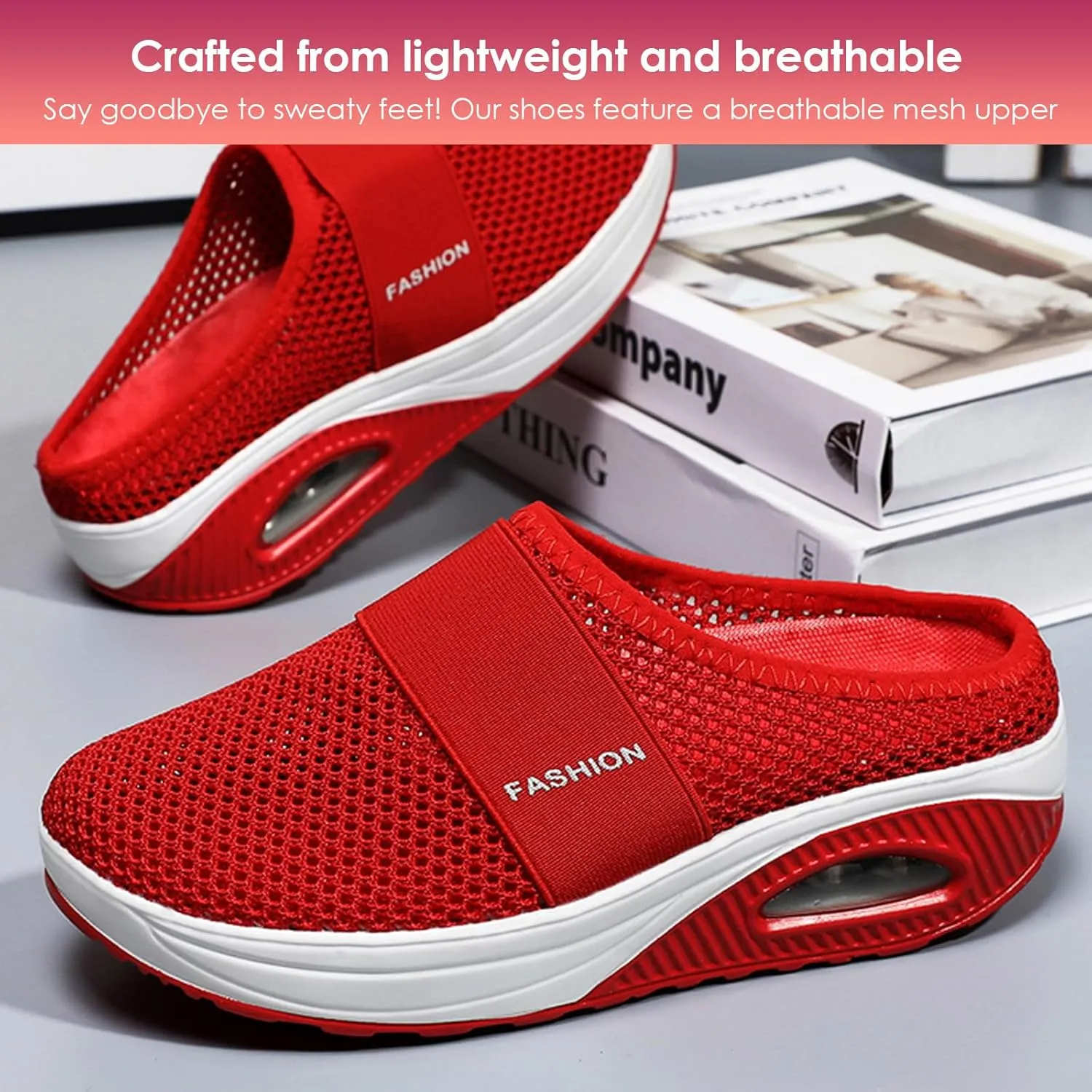 Orthopedic Shoes for Women,Slip-On Walking Shoes,Arch-Support for Women Shoes with Real Air Cushion Reduce Foot Fatigue