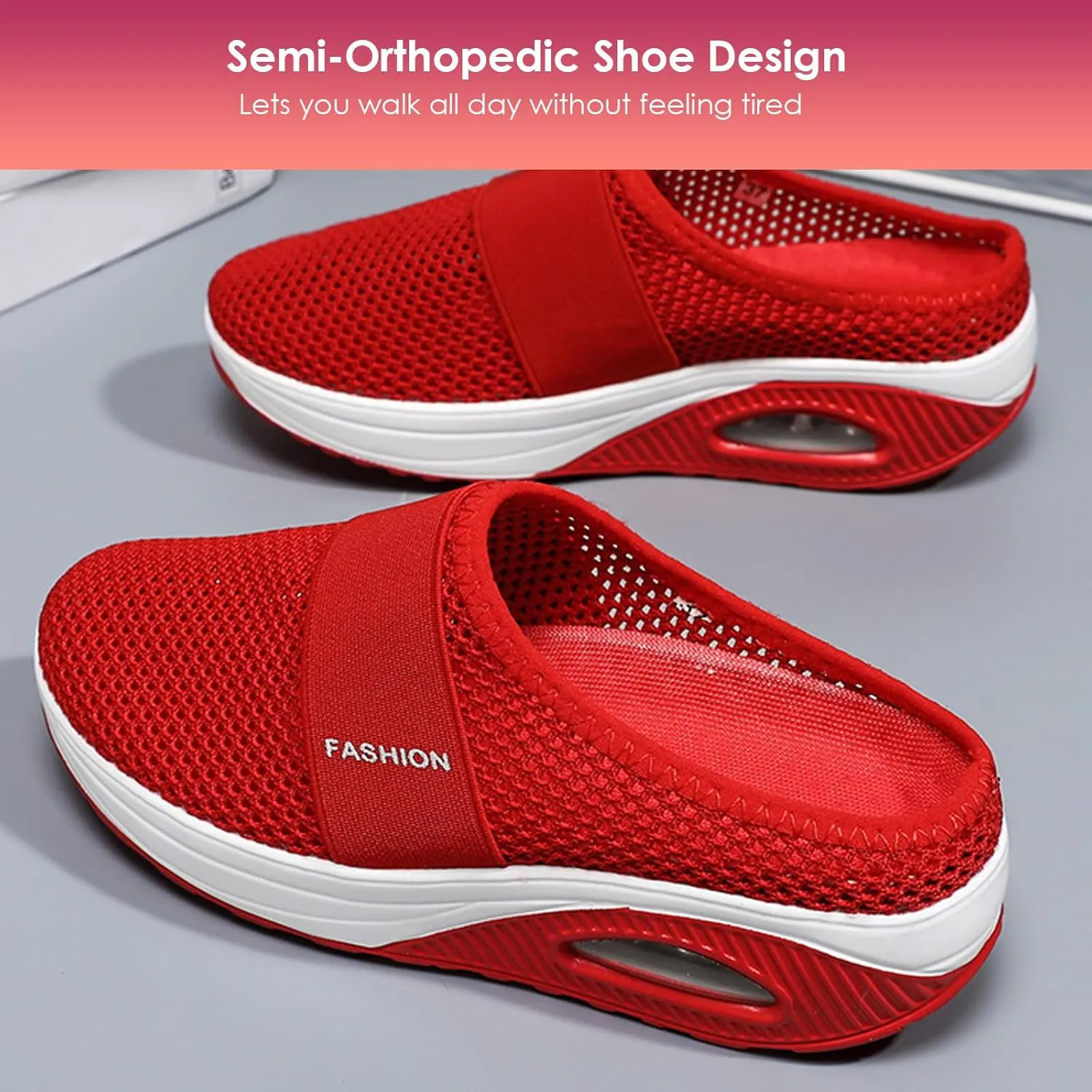 Orthopedic Shoes for Women,Slip-On Walking Shoes,Arch-Support for Women Shoes with Real Air Cushion Reduce Foot Fatigue