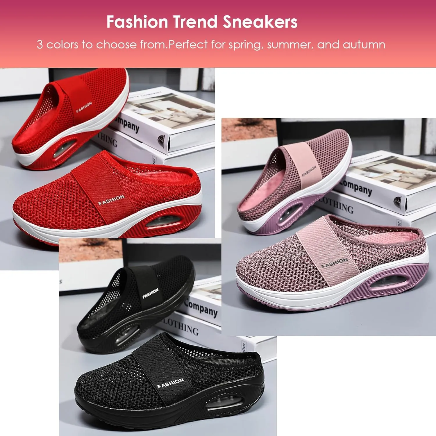 Orthopedic Shoes for Women,Slip-On Walking Shoes,Arch-Support for Women Shoes with Real Air Cushion Reduce Foot Fatigue