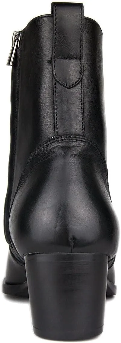 OSSTONE Dress Boot for Men Leather Chelsea Boots Casual Heel Shoes Zipper-up OS-JY002-US