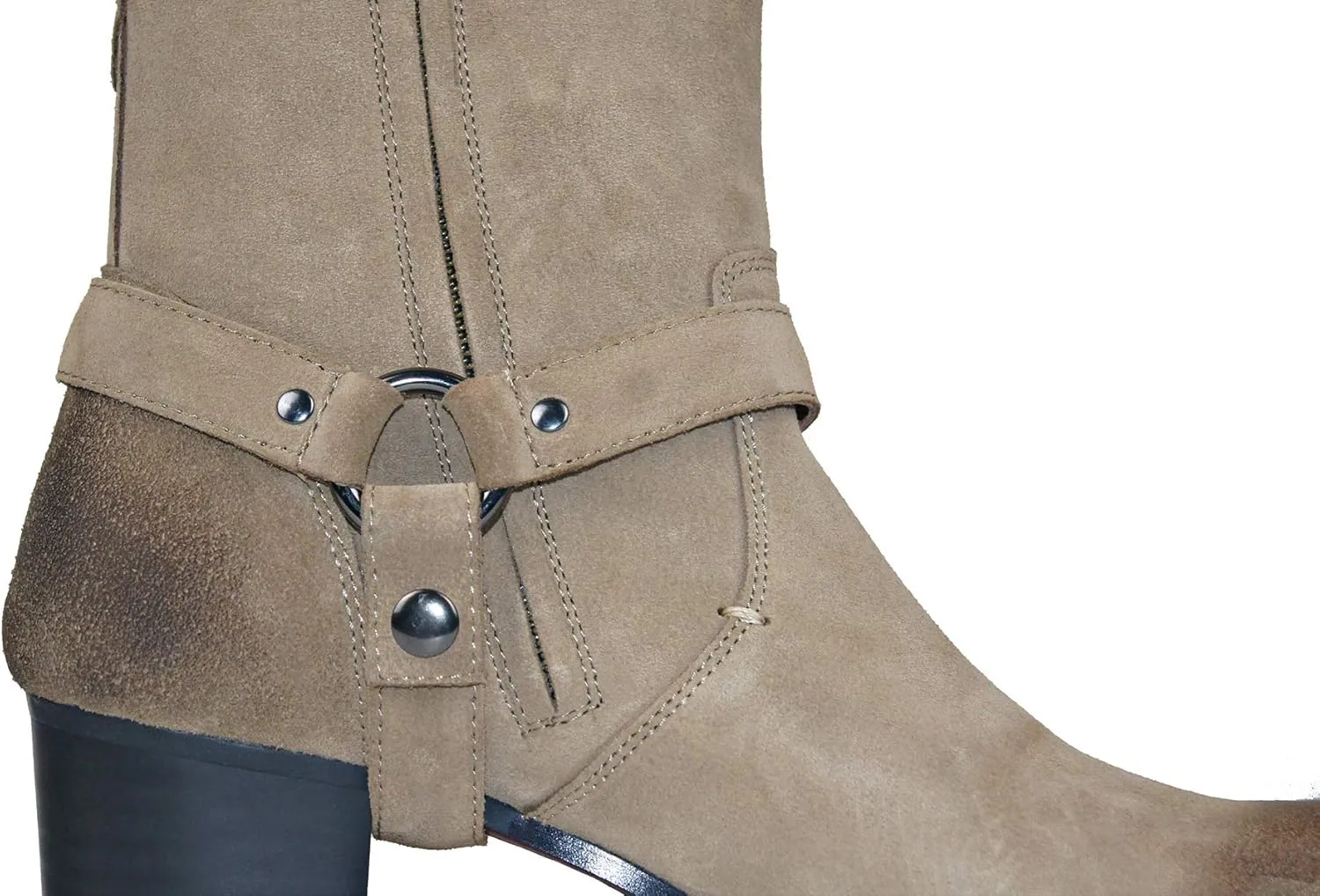 OSSTONE Dress Boot for Men Leather Chelsea Boots Casual Heel Shoes Zipper-up OS-JY002-US