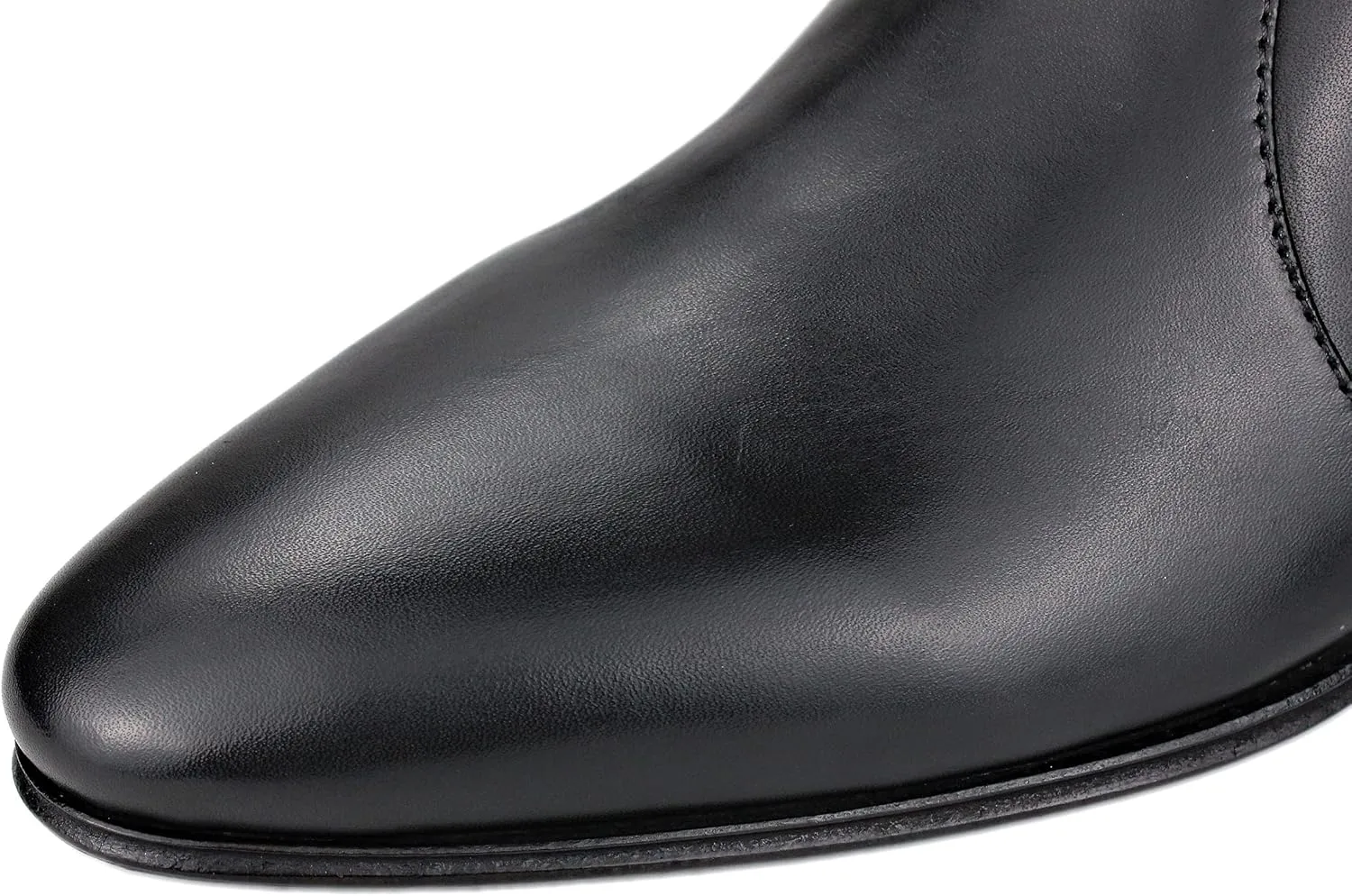 OSSTONE Men Chelsea Ankle Boots Leather Chukka Boots Casual Heel Retro Dress Boots JY040-US