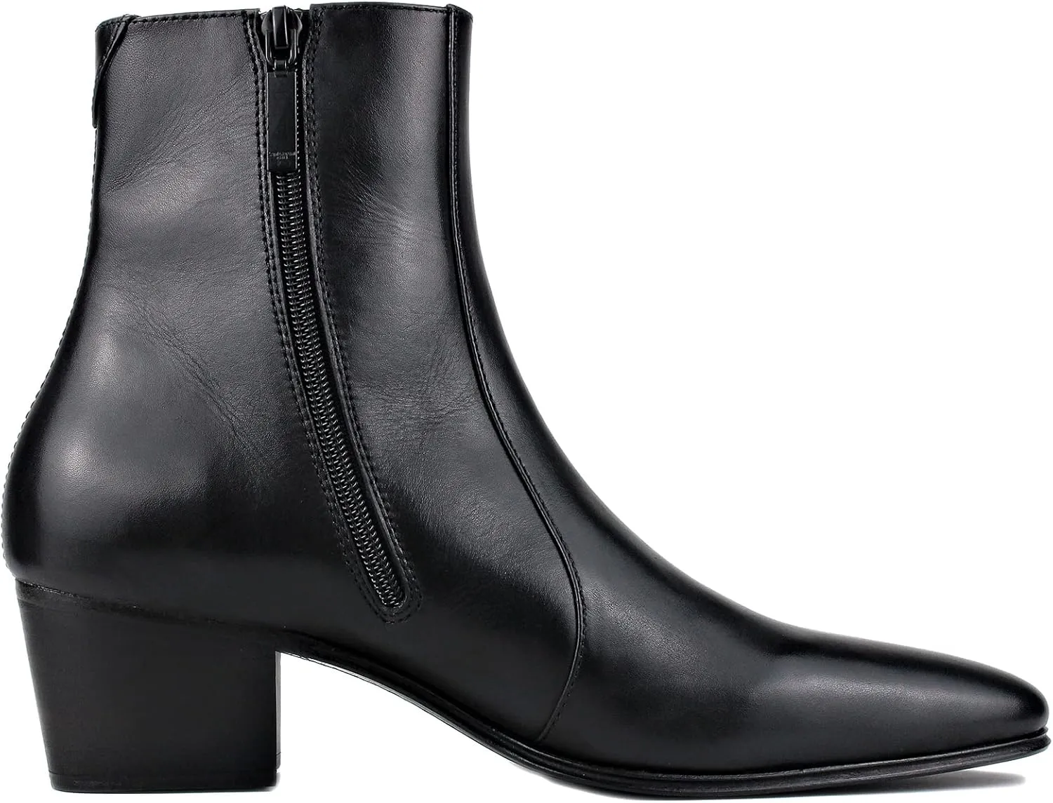 OSSTONE Men Chelsea Ankle Boots Leather Chukka Boots Casual Heel Retro Dress Boots JY040-US