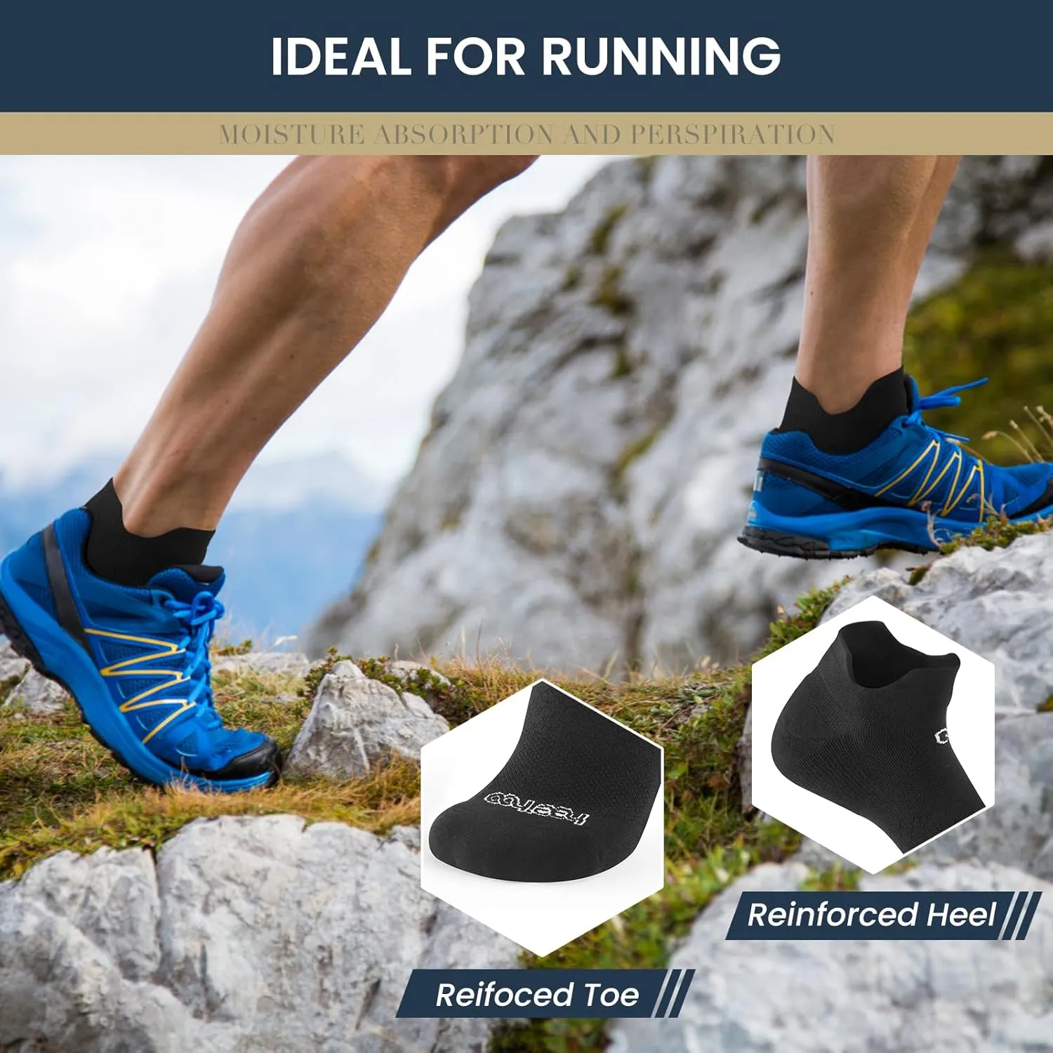 Pack of 4 Ultra-Soft Ankle Socks – Breathable, Moisture-Wicking, Durable & Lightweight Low-Cut Socks for Daily Comfort