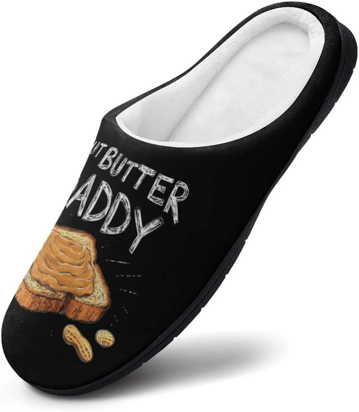 Peanut Butter Daddy Women's Cotton Slippers Comfort Closed Toe Slip On House Shoes Indoor
