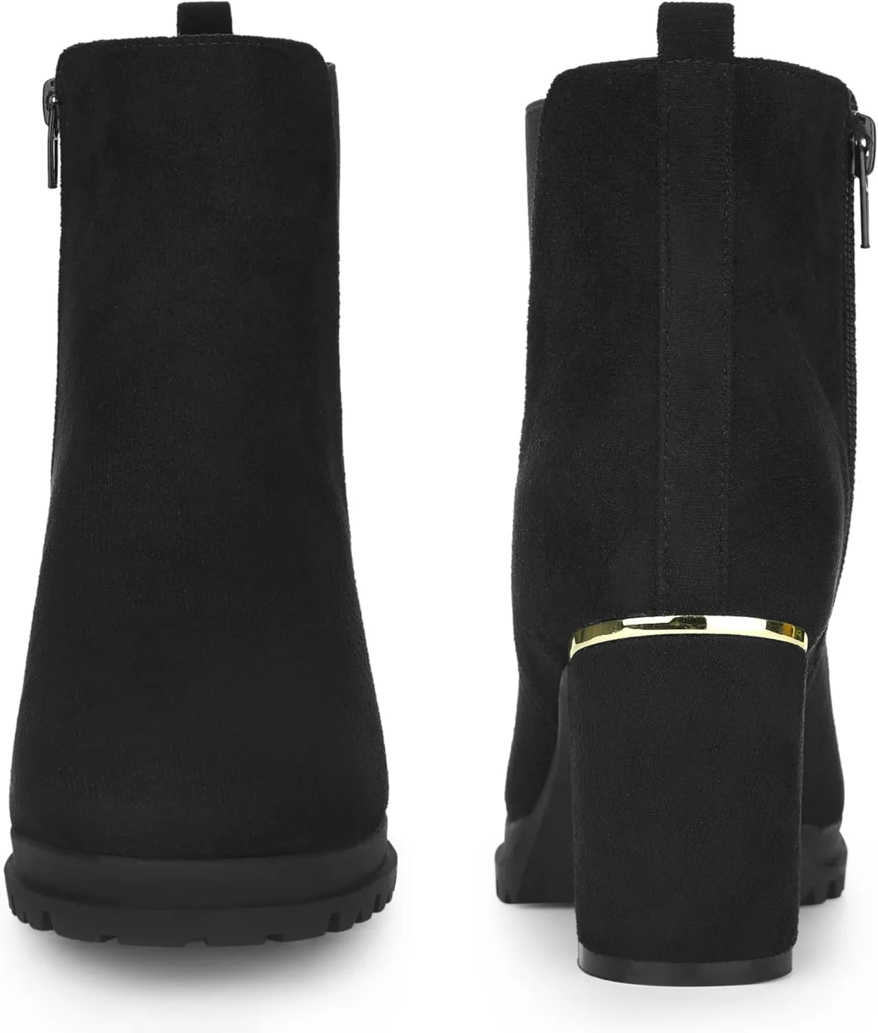 Perphy Platform Chelsea Boot Round Toe Chunky Heels Ankle Boots for Women
