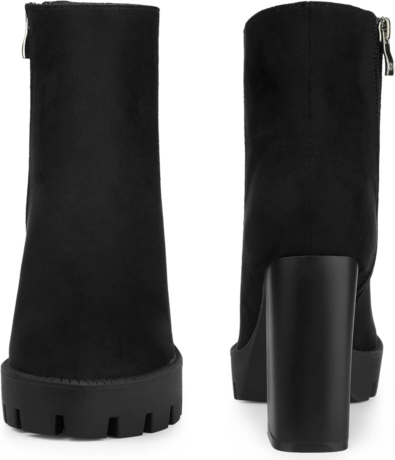 Perphy Platform Lug Sole Chunky Heels Chelsea Ankle Boots for Women