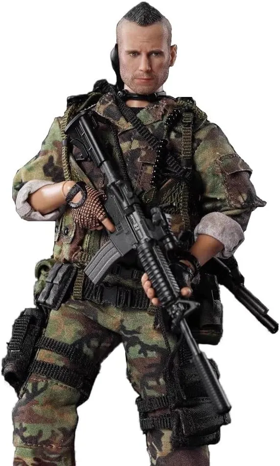 Pipigirl 1/12 Scale Special Forces Action Figure, Seal Special Forces Assault Team Soldier Figure Model, Accessories Collection Military Toys