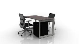 Pivit Frame 60x30 Straight Desk Bundle with Derby and Match Mobile Chair