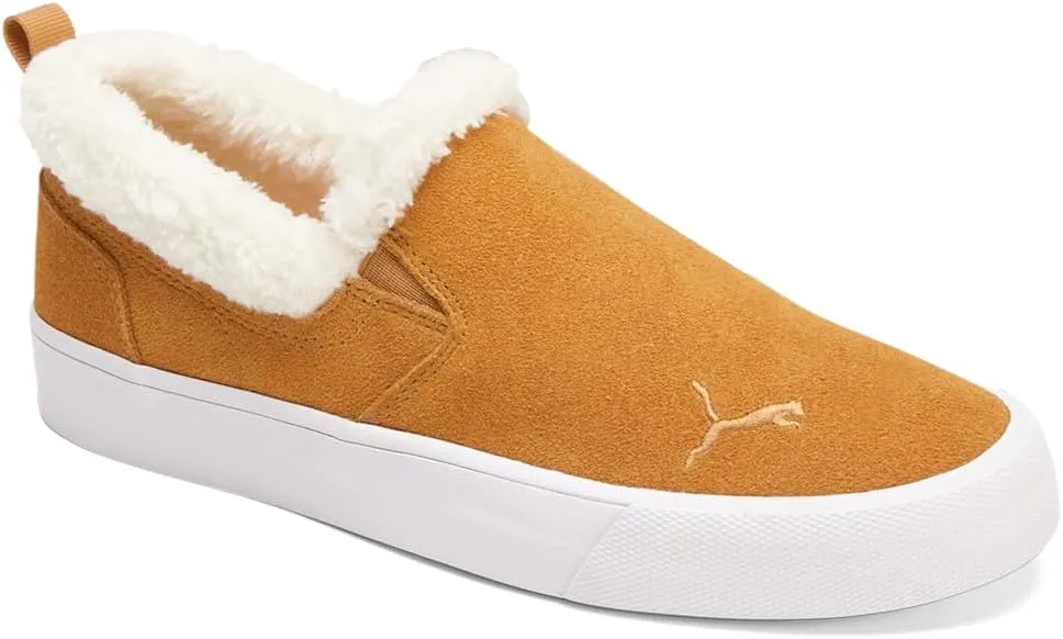PUMA Womens Bari Comfort Sherpa Slip On Sneakers Shoes Casual - Brown
