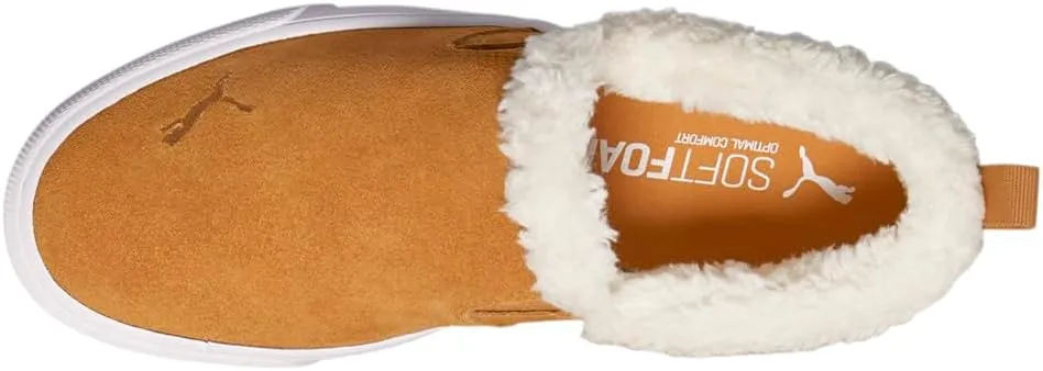 PUMA Womens Bari Comfort Sherpa Slip On Sneakers Shoes Casual - Brown