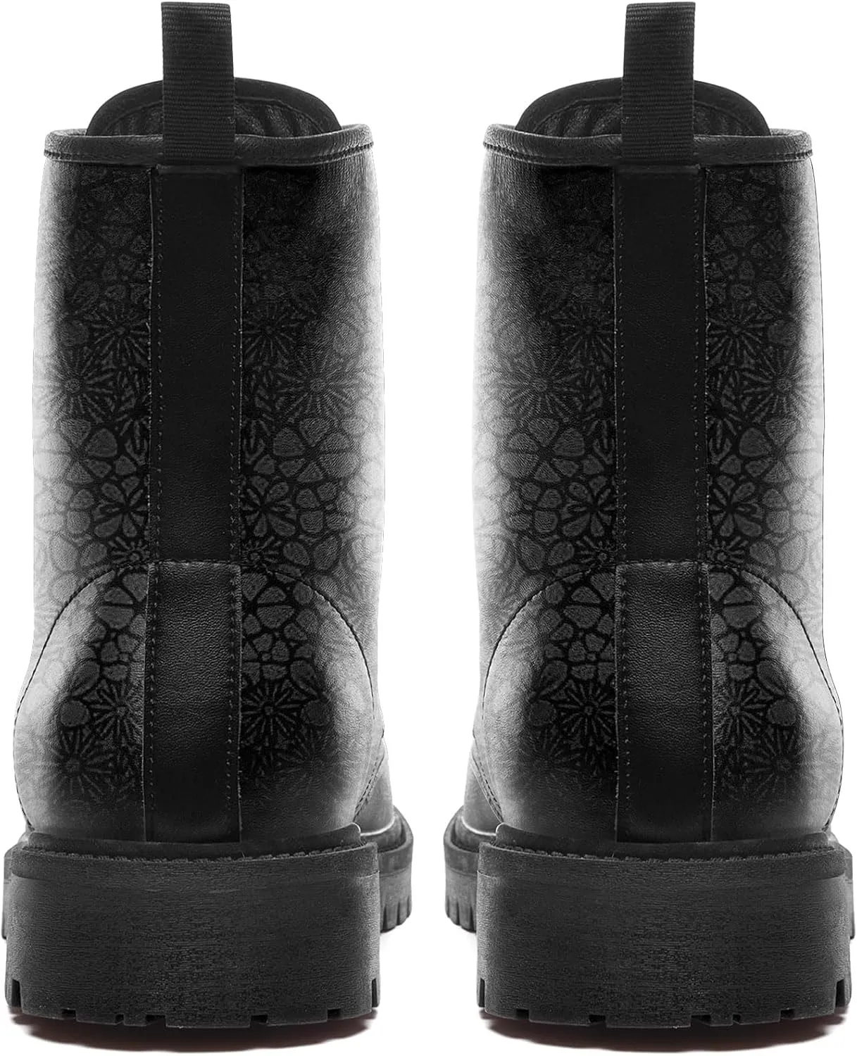 Punk Combat Boots, Stylish Motorcycle Booties for Men & Women, Waterproof Work Boot with Artistic Design