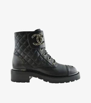 Quilted Combat Boot
