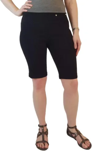 Rafaella Comfort Pull-On Bermuda Shorts (16, Black)