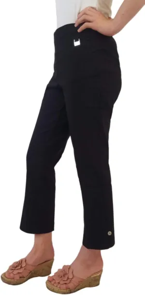Rafaella Comfort Pull On Capri (6, Black)