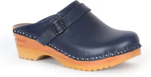 Raphael Bastad Leather Slip On Closed Toe Non Slip Womens Wooden Swedish