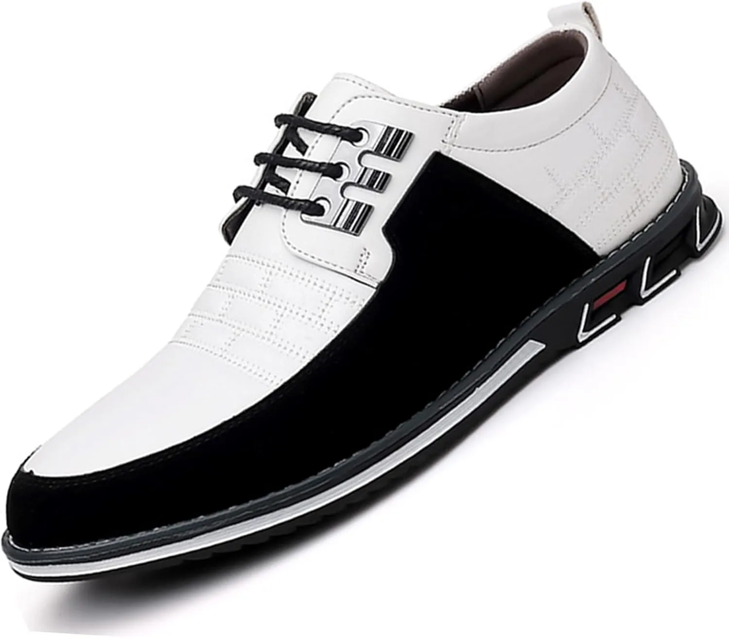 Recyphi Men’s Oxford Derby Orthopedic Leather Shoes Formal Luxury Business Dress Shoes Lace-up Walking Driving Loafers Dress Sneakers